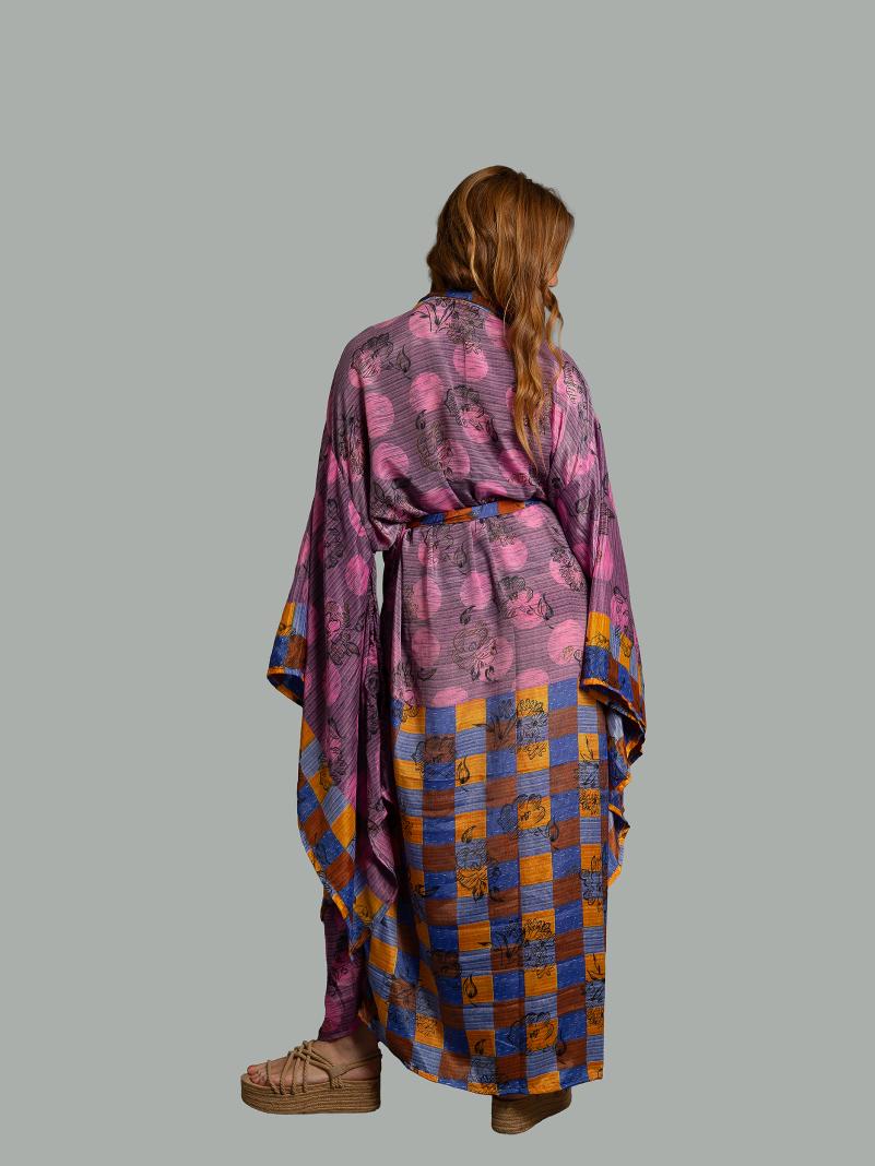 Kimono Manica Larga rosa - Surat