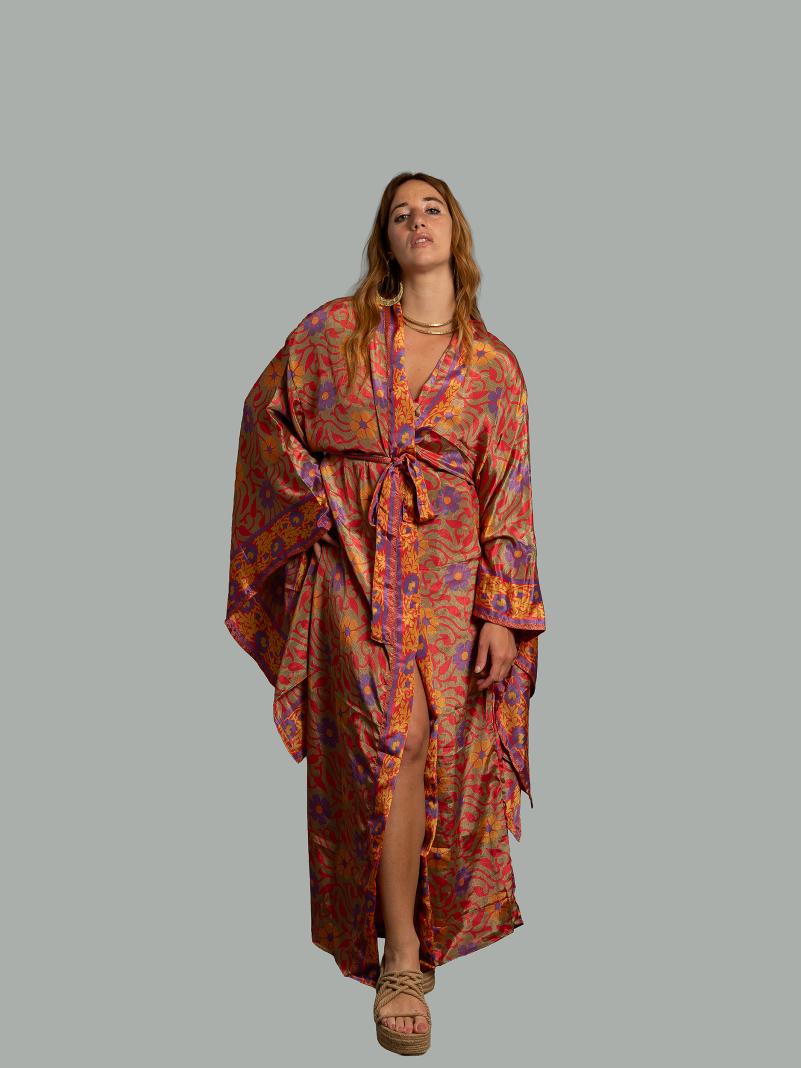 Kimono Manica Larga rosso - Surat
