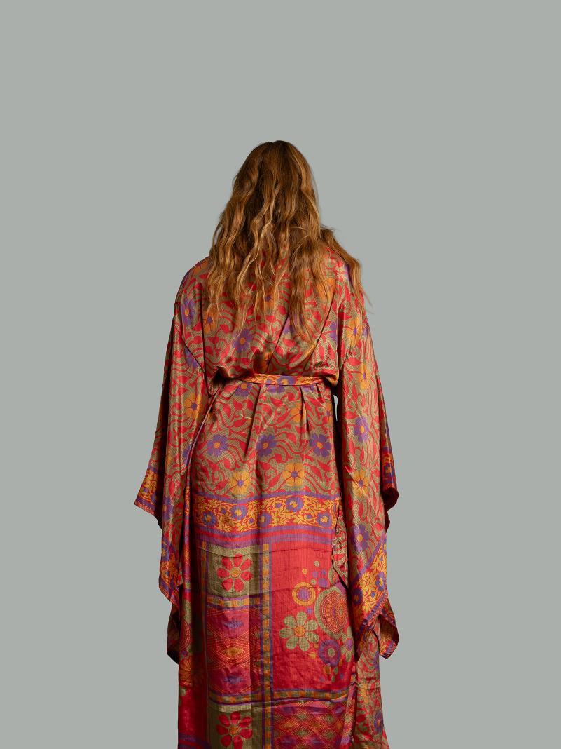 Kimono Manica Larga rosso - Surat