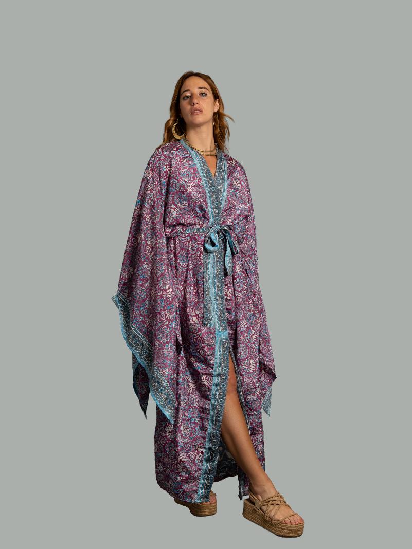 Kimono Manica Larga viola - Surat