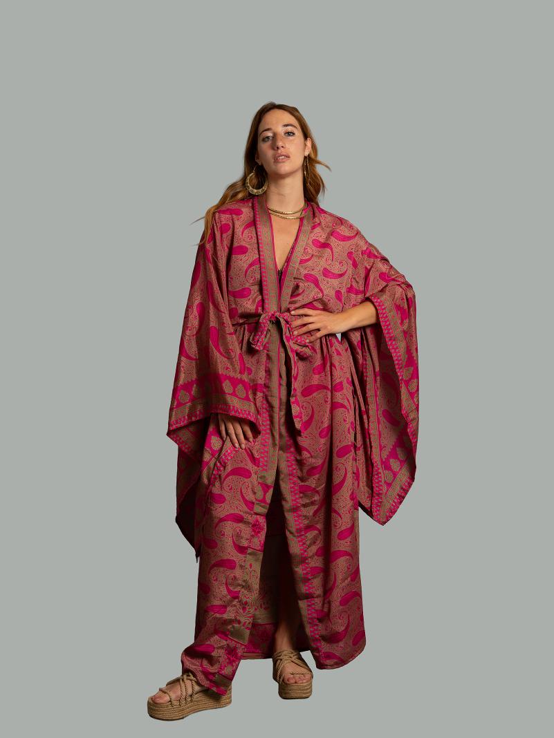 Kimono Manica Larga fucsia - Surat
