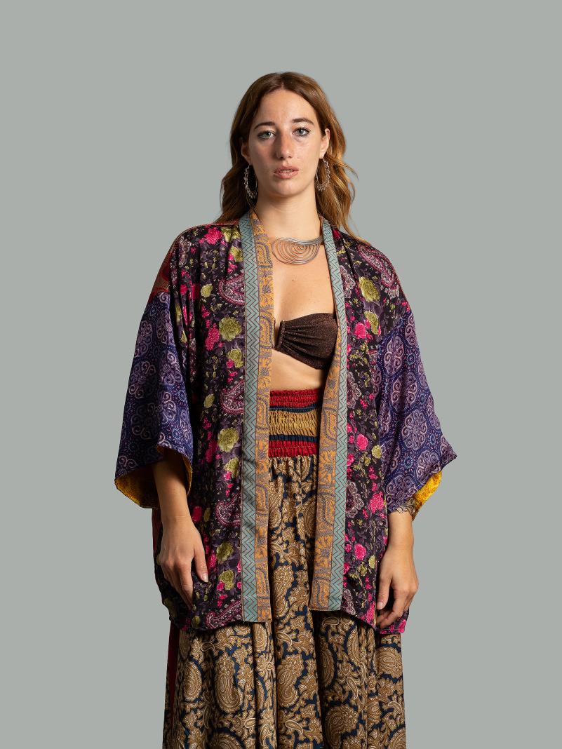 Kimono Corto Patchwork Reversibile 38