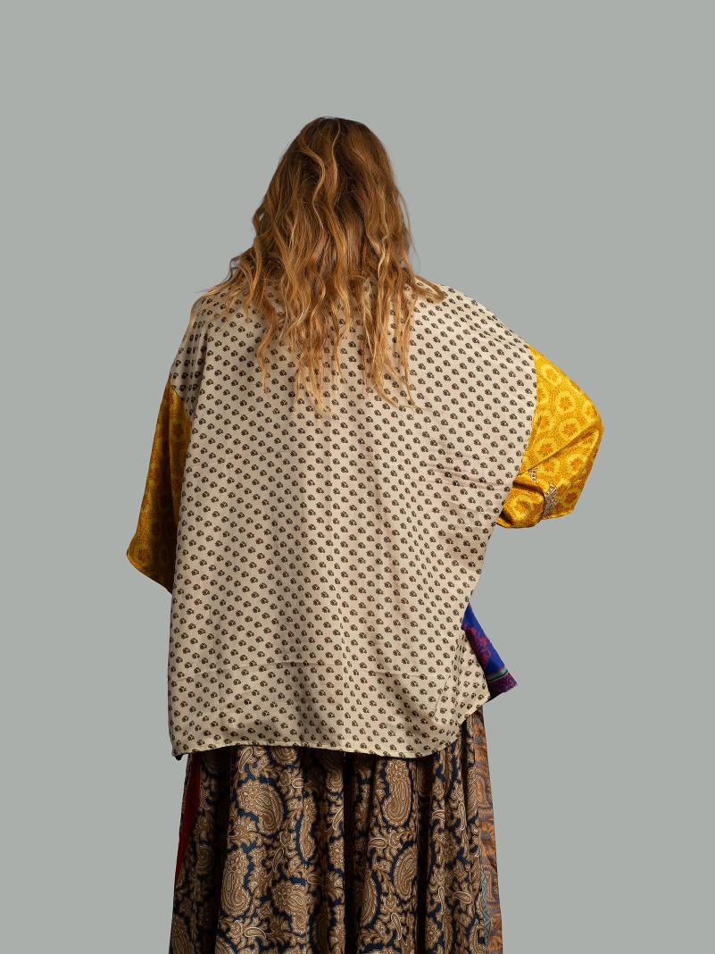 Kimono Corto Patchwork Reversibile 38