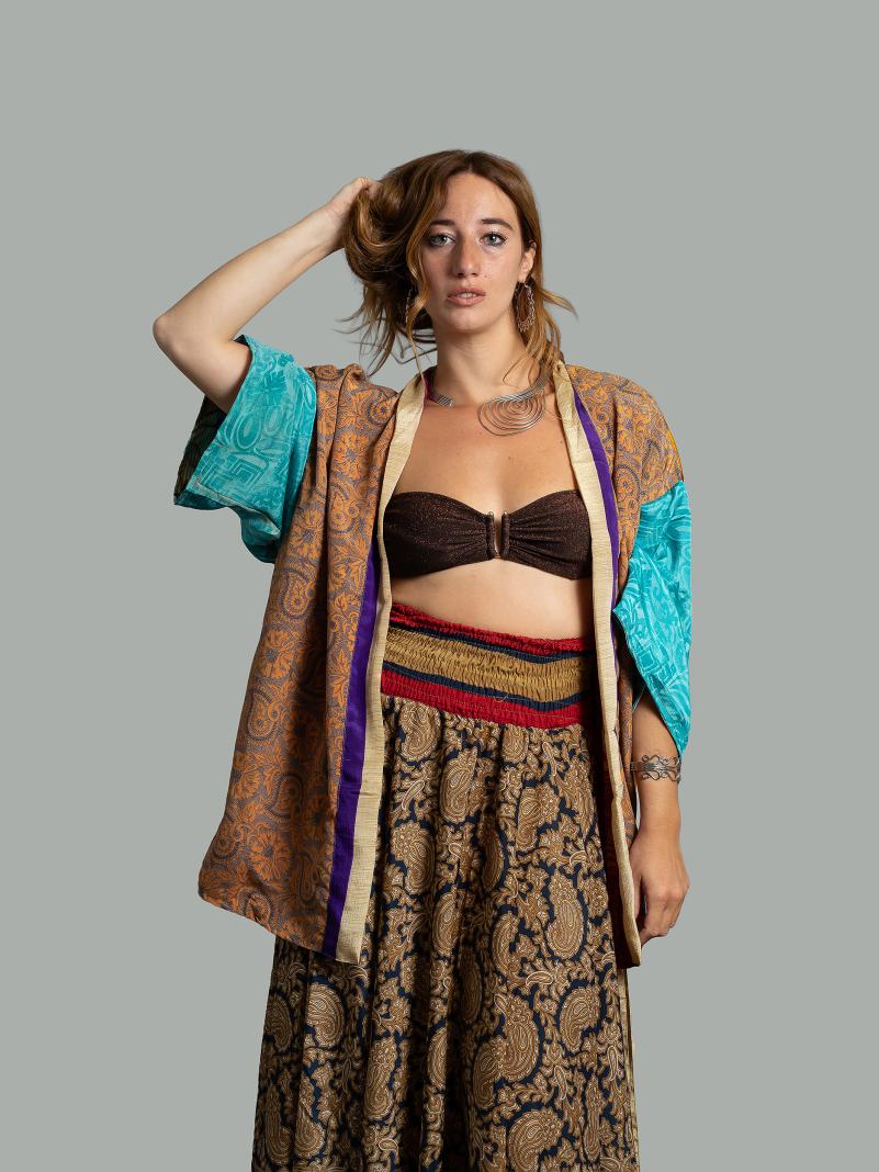 Kimono Corto Patchwork Reversibile 40