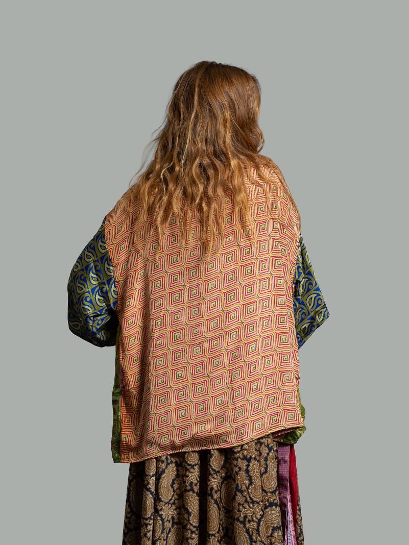 Kimono Corto Patchwork Reversibile 42