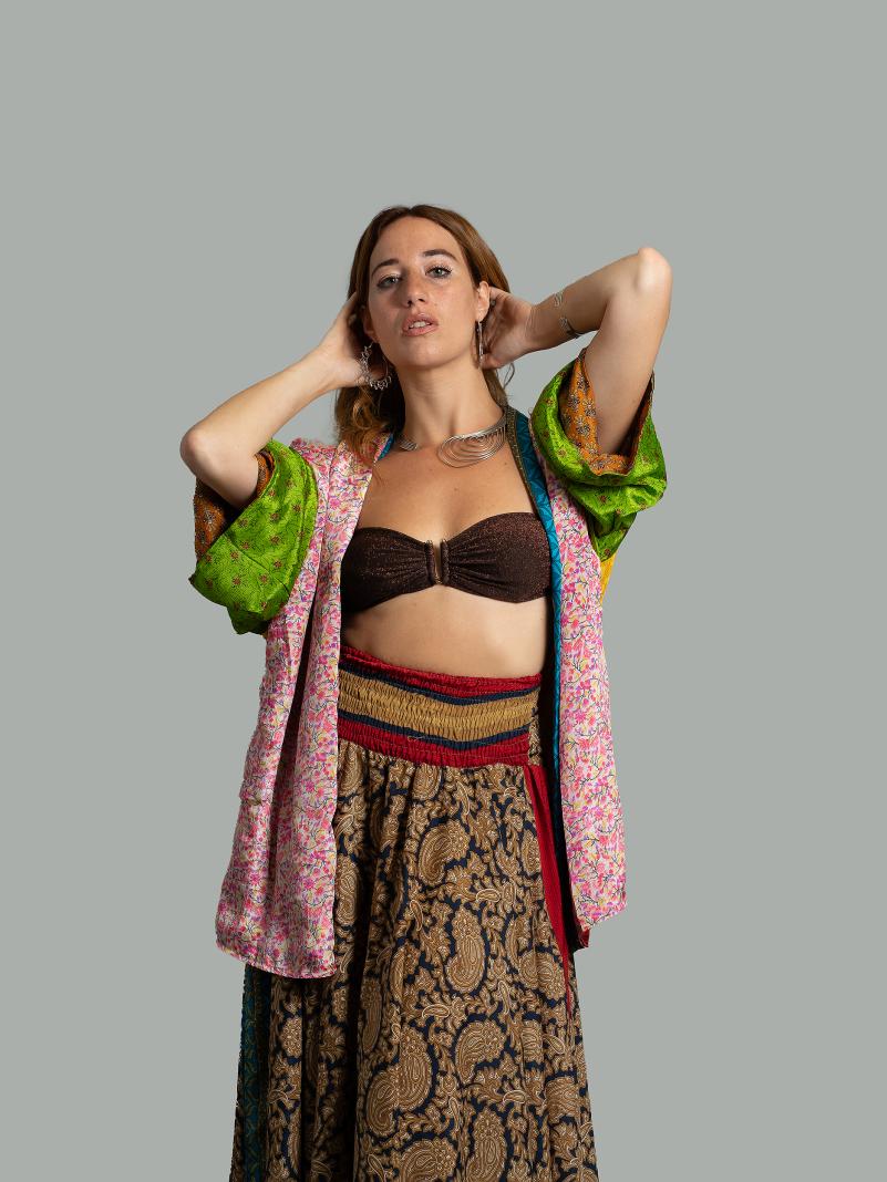 Kimono Corto Patchwork Reversibile 43