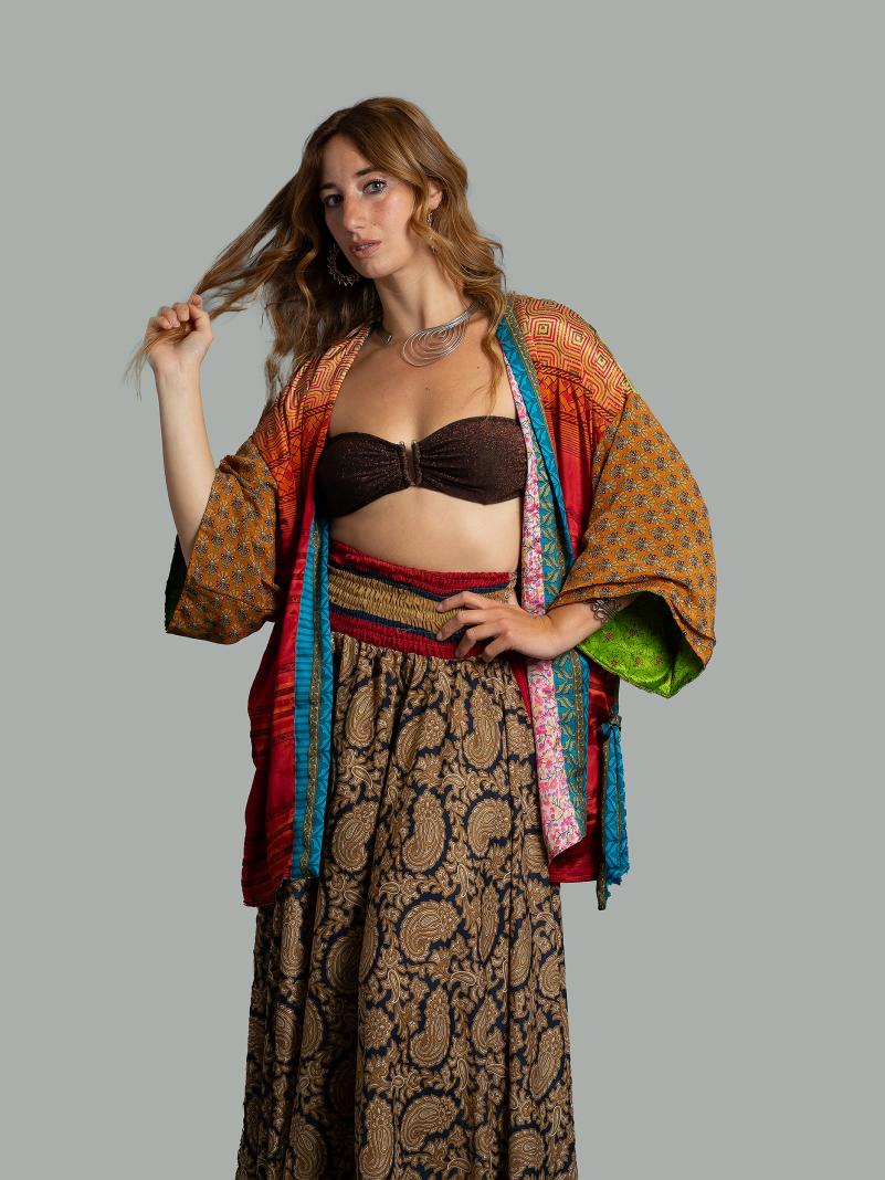 Kimono Corto Patchwork Reversibile 43