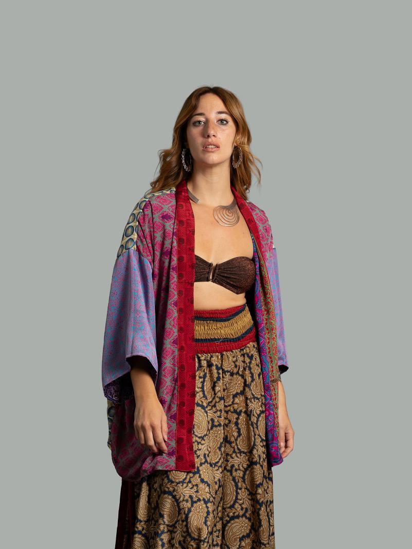 Kimono Corto Patchwork Reversibile 44