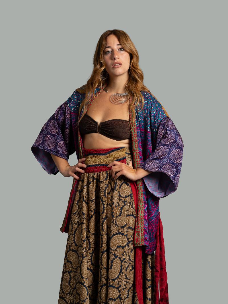 Kimono Corto Patchwork Reversibile 44