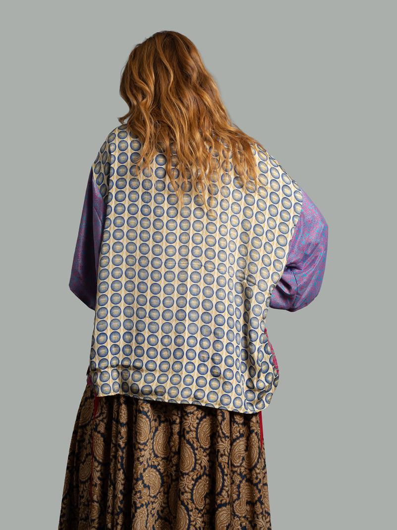 Kimono Corto Patchwork Reversibile 44