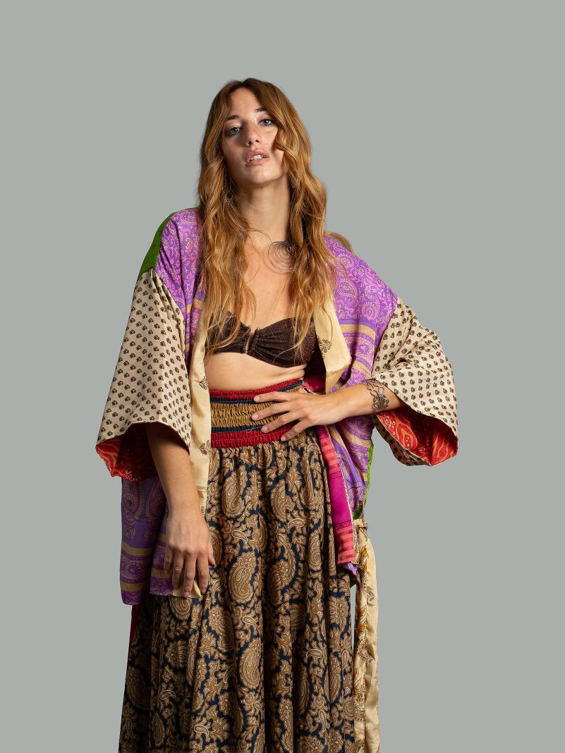 Kimono Corto Patchwork Reversibile 45