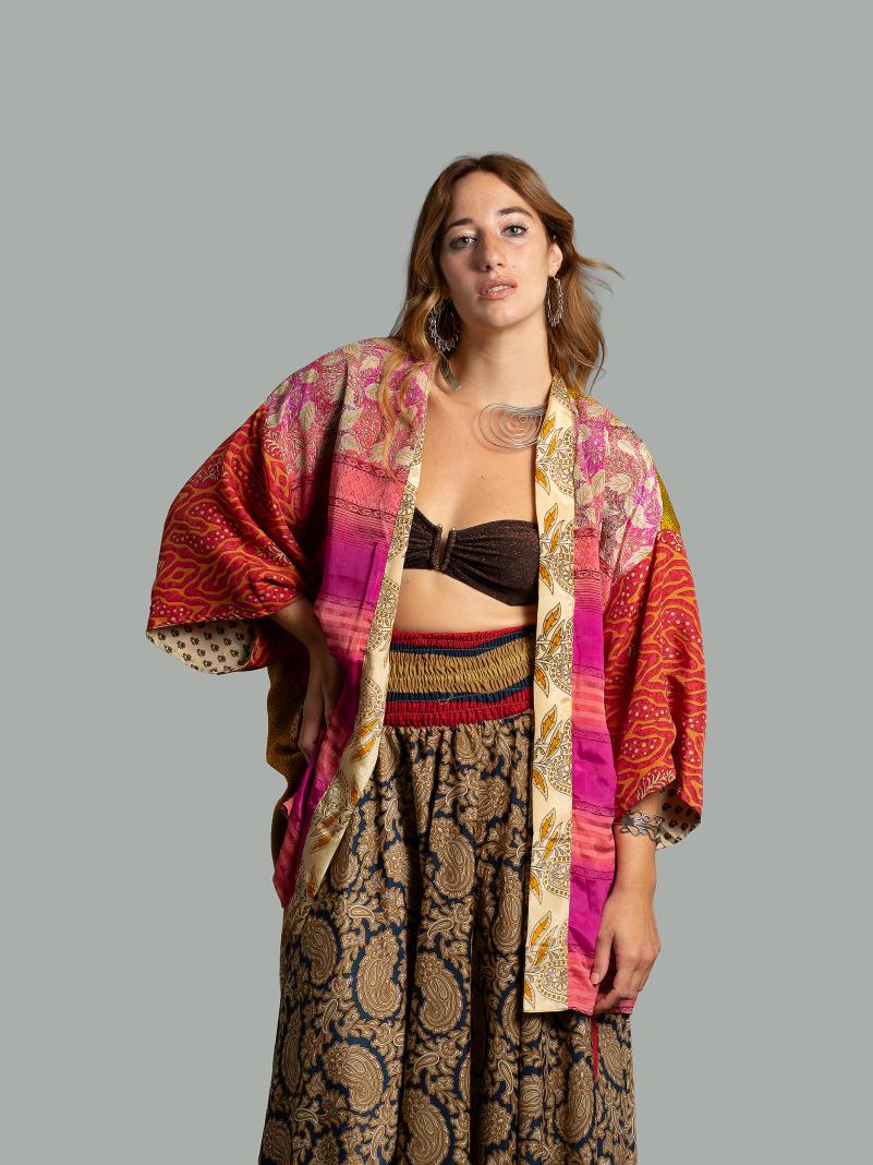 Kimono Corto Patchwork Reversibile 45