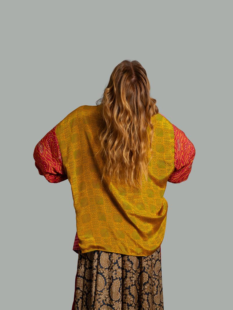 Kimono Corto Patchwork Reversibile 45