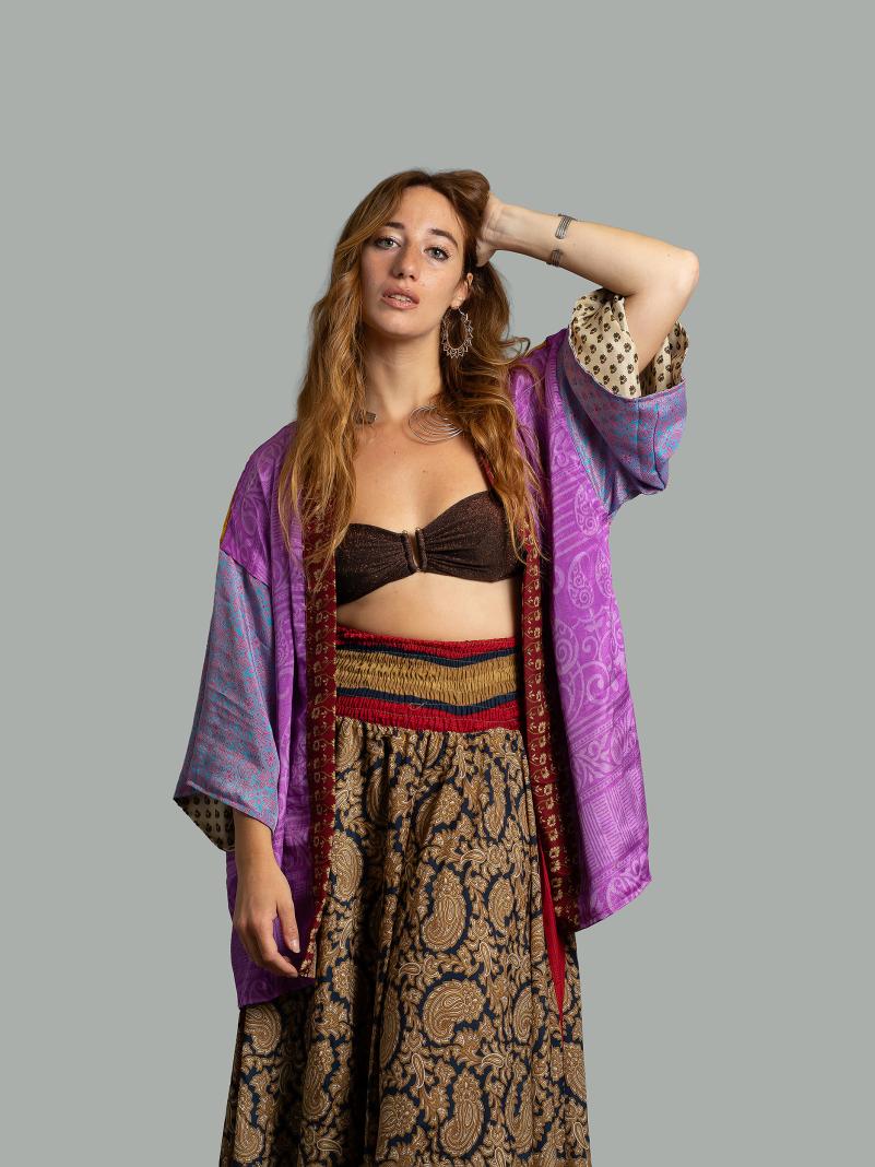 Kimono Corto Patchwork Reversibile 46