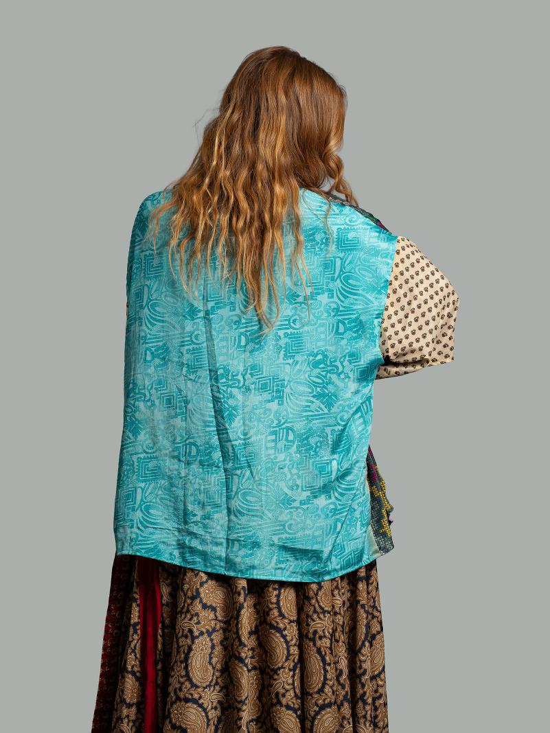 Kimono Corto Patchwork Reversibile 46