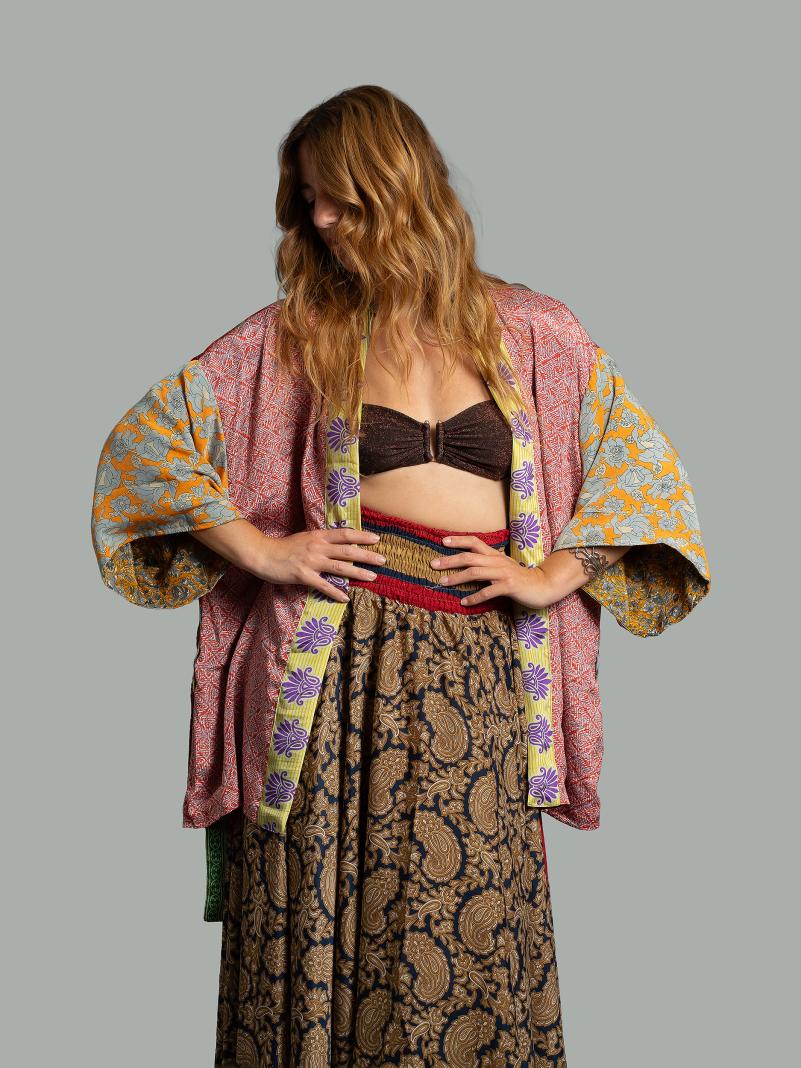 Kimono Corto Patchwork Reversibile 47