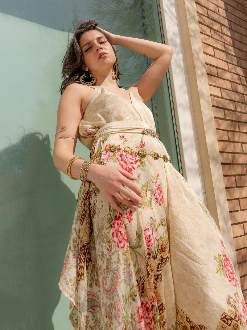 Tuta jumpsuit con rose – Yoga