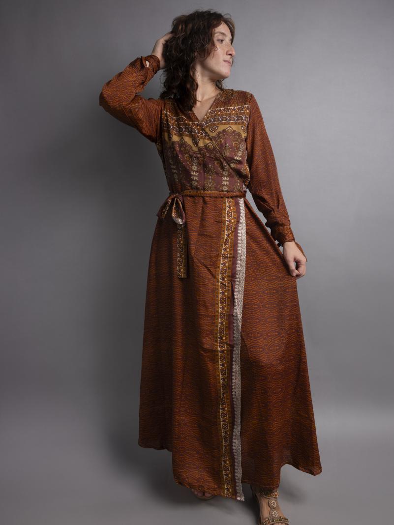 Kimono LXL arancione e rosso – Tibet