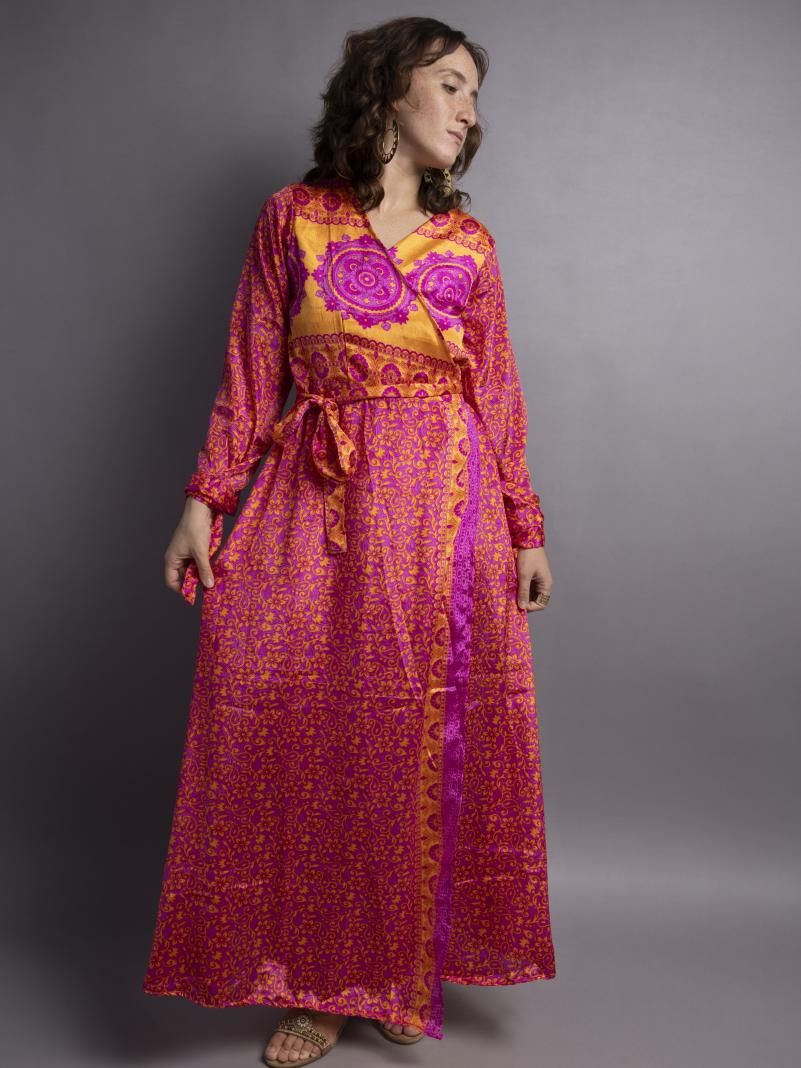 Kimono LXL arancione e rosa – Tibet