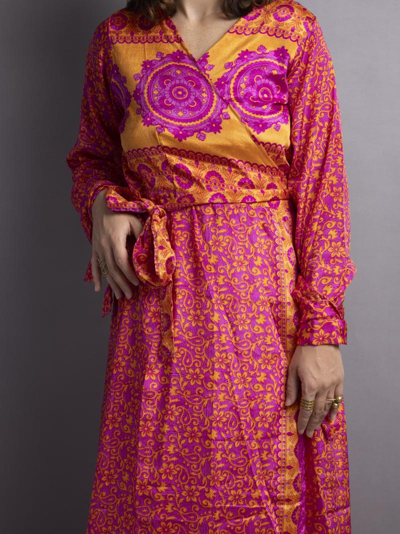 Kimono LXL arancione e rosa – Tibet