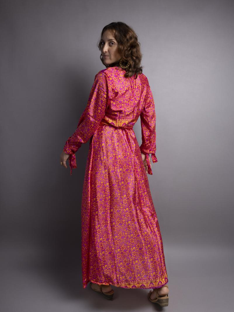 Kimono LXL arancione e rosa – Tibet