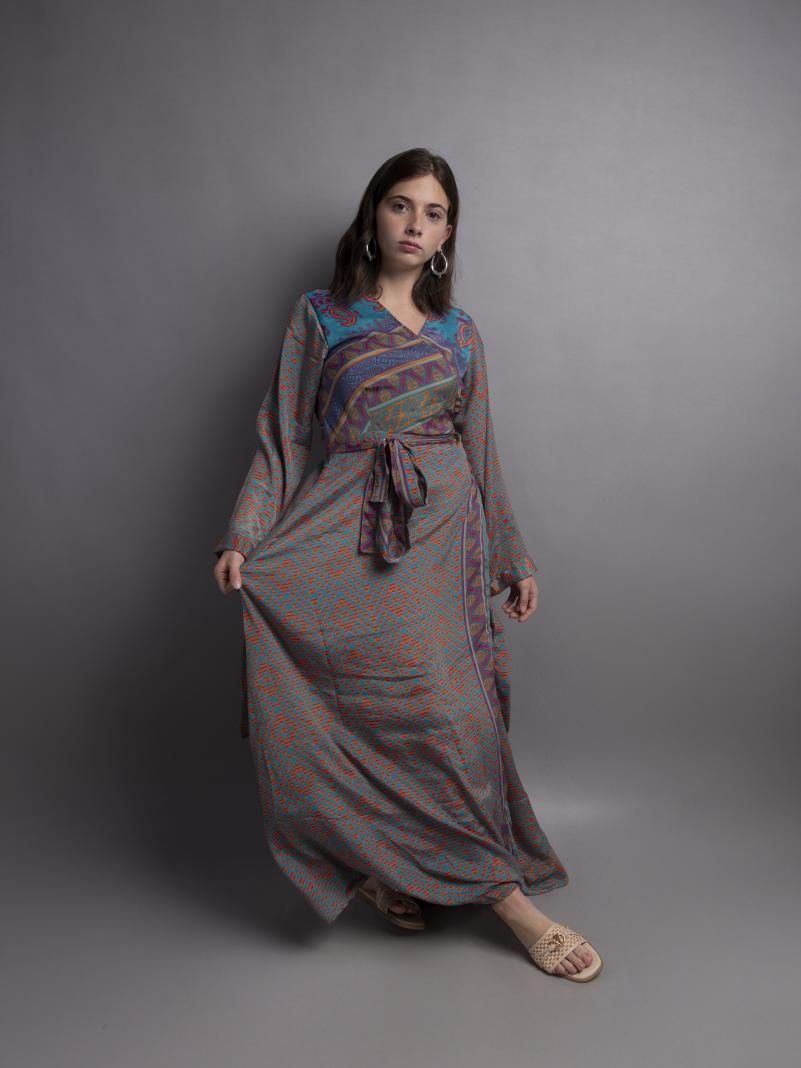 Kimono SM arancione e blu – Tibet