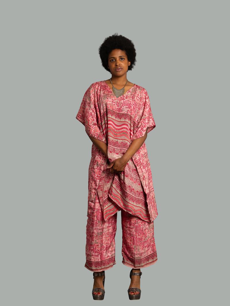 Caftano e pantalone rosa - Jaisalmer