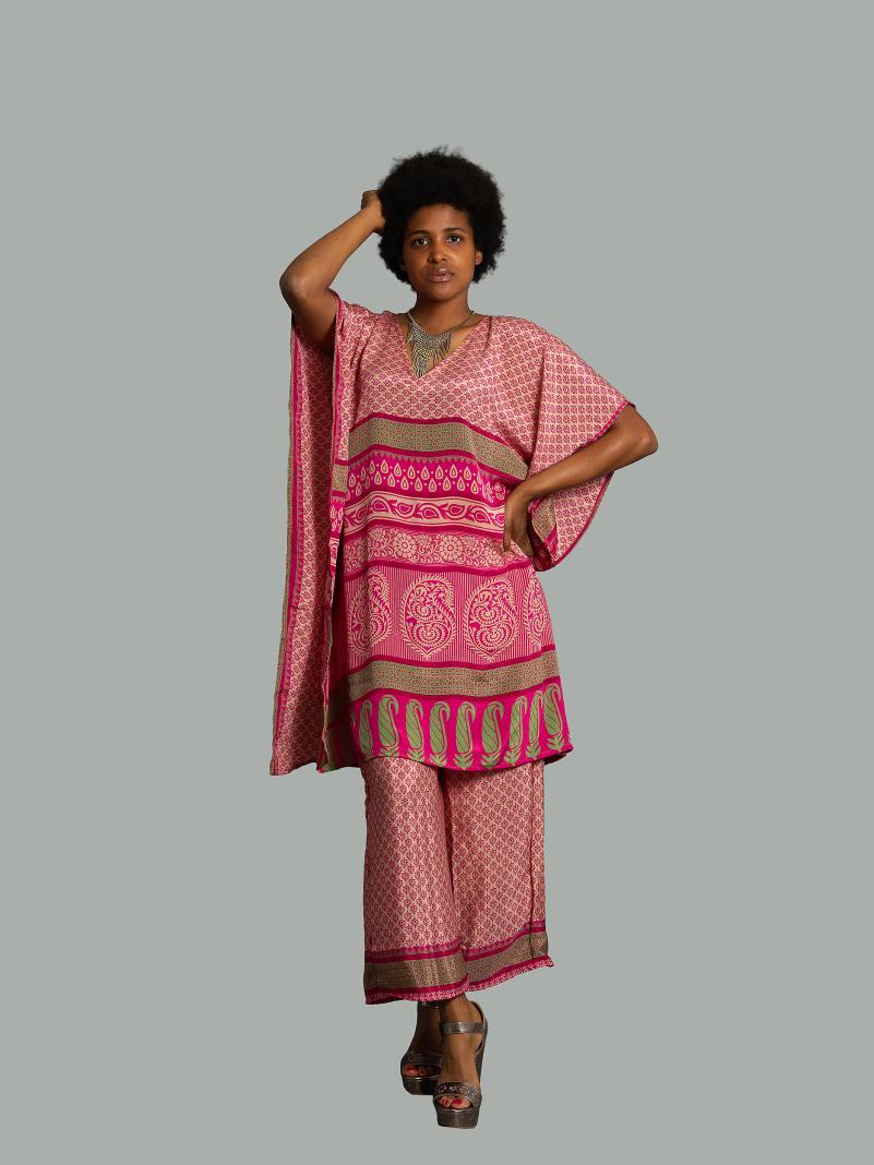 Caftano e pantalone rosa - Jaisalmer