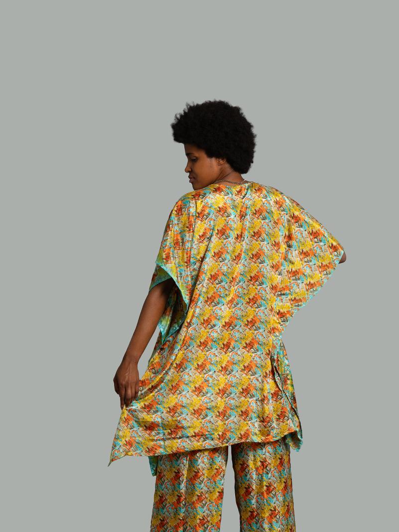 Caftano e pantalone multicolor - Jaisalmer