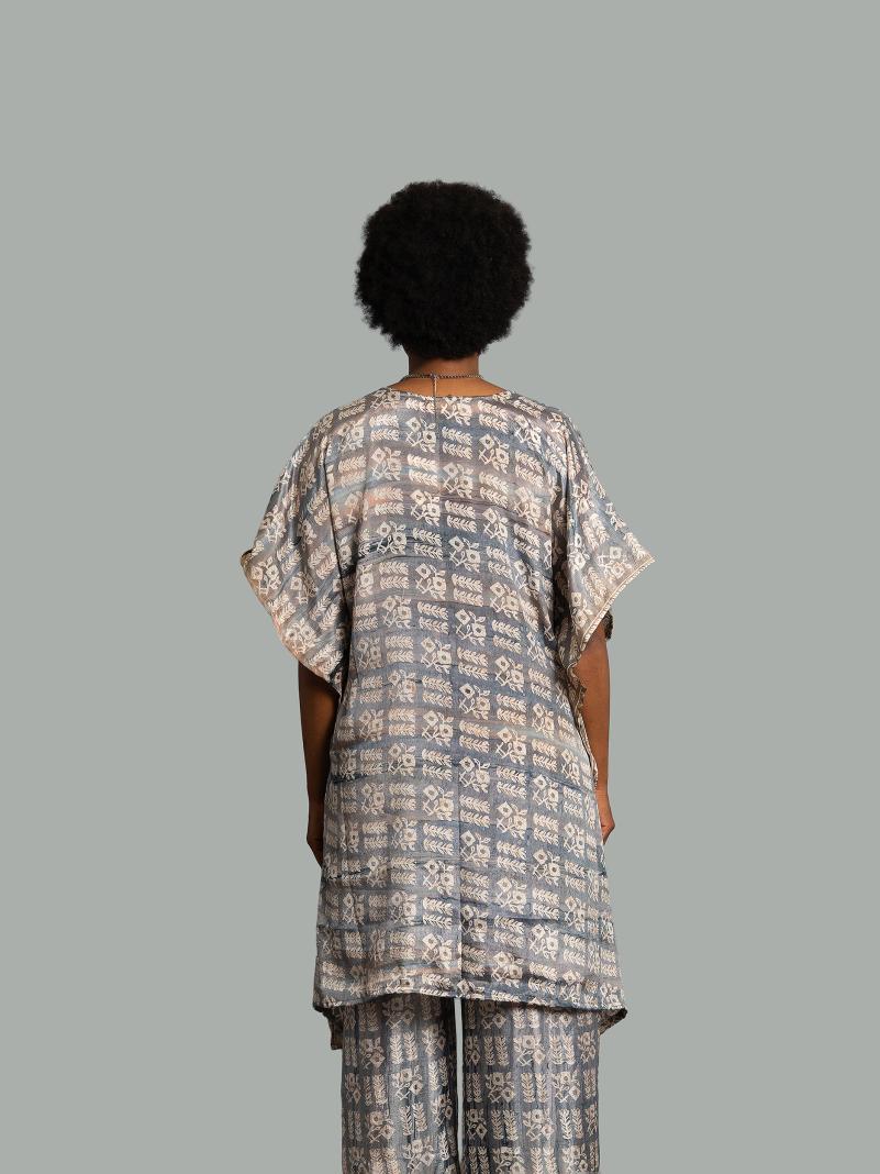 Caftano e pantalone grigio - Jaisalmer
