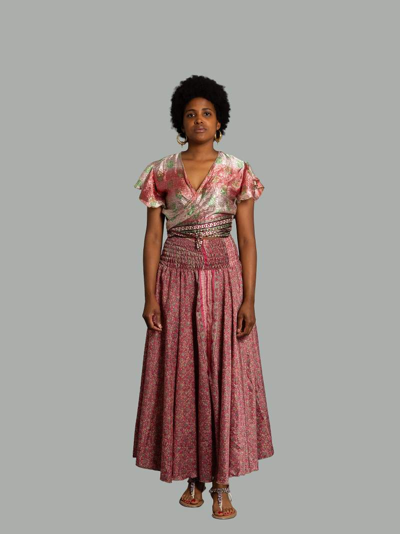 Gonna etnica rosa – Calcutta