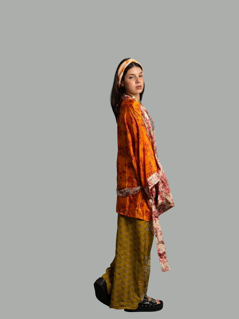 Pantalone fiori bianchi - Lucknow
