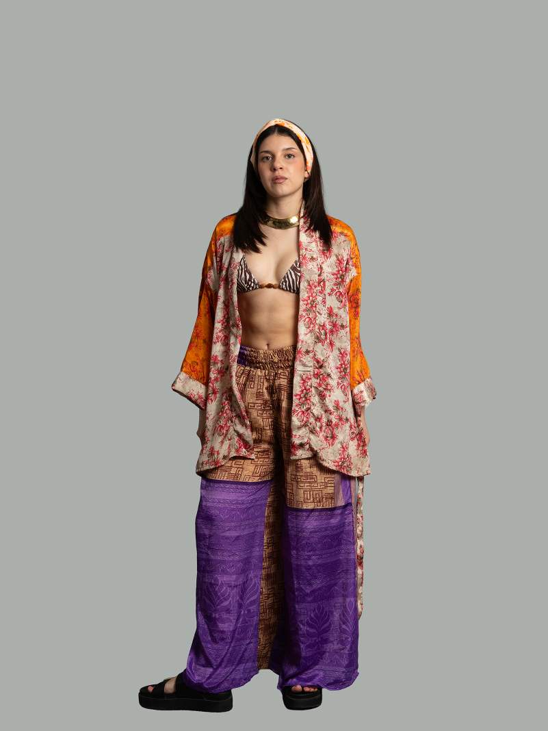 Pantalone viola e ocra - Lucknow