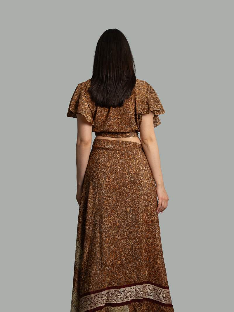 Wrap top e Gonna a Portafoglio fiori - Manali