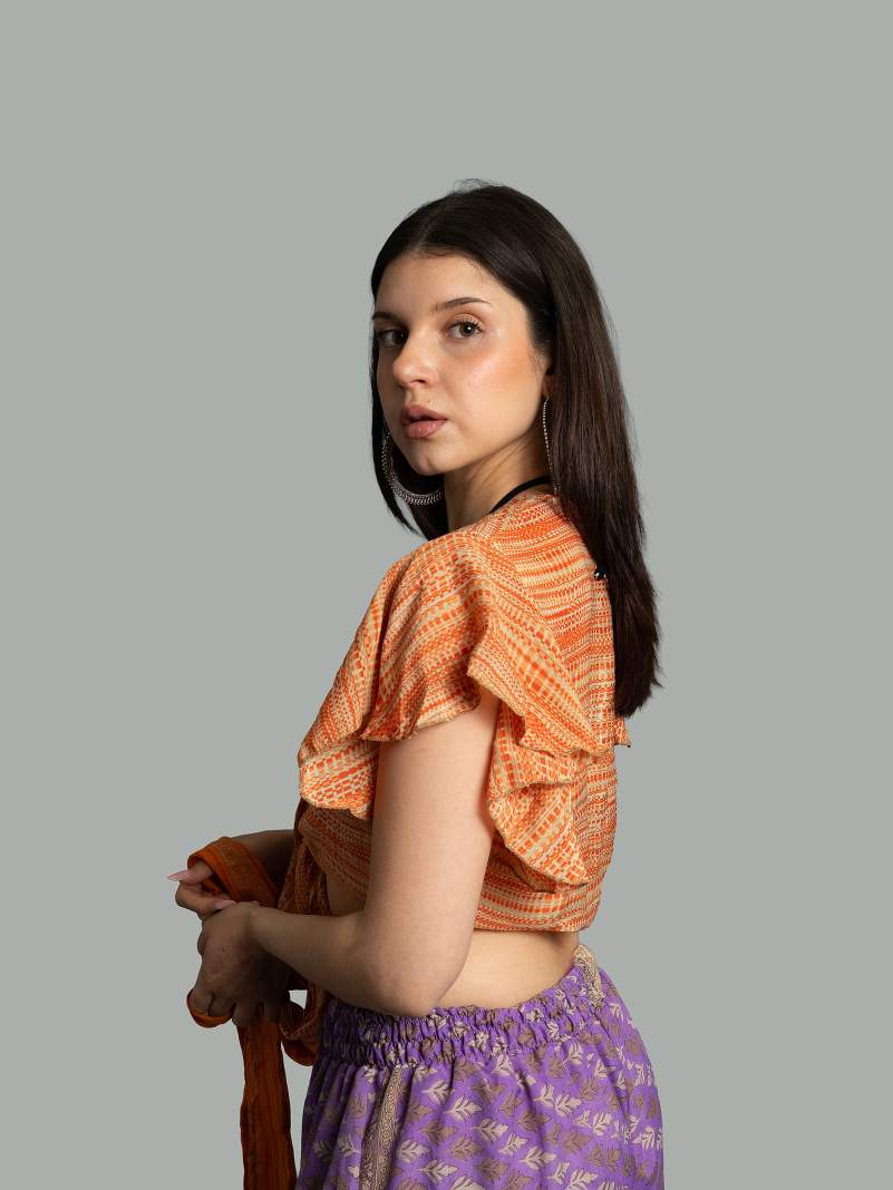 Wrap Top arancione – Bengala