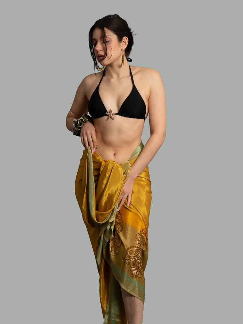 Pareo giallo - Sari vintage