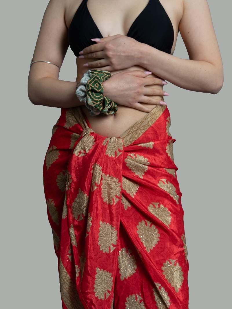 Pareo rosso - Sari vintage