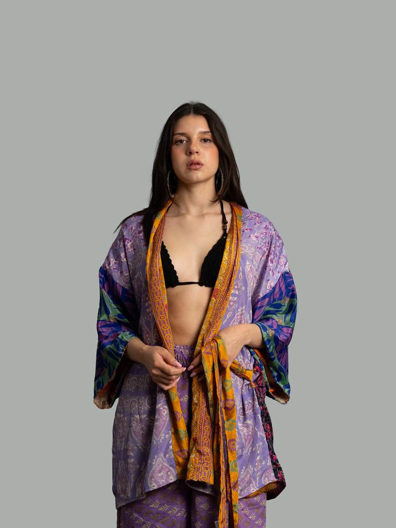Kimono Corto Patchwork Reversibile 48