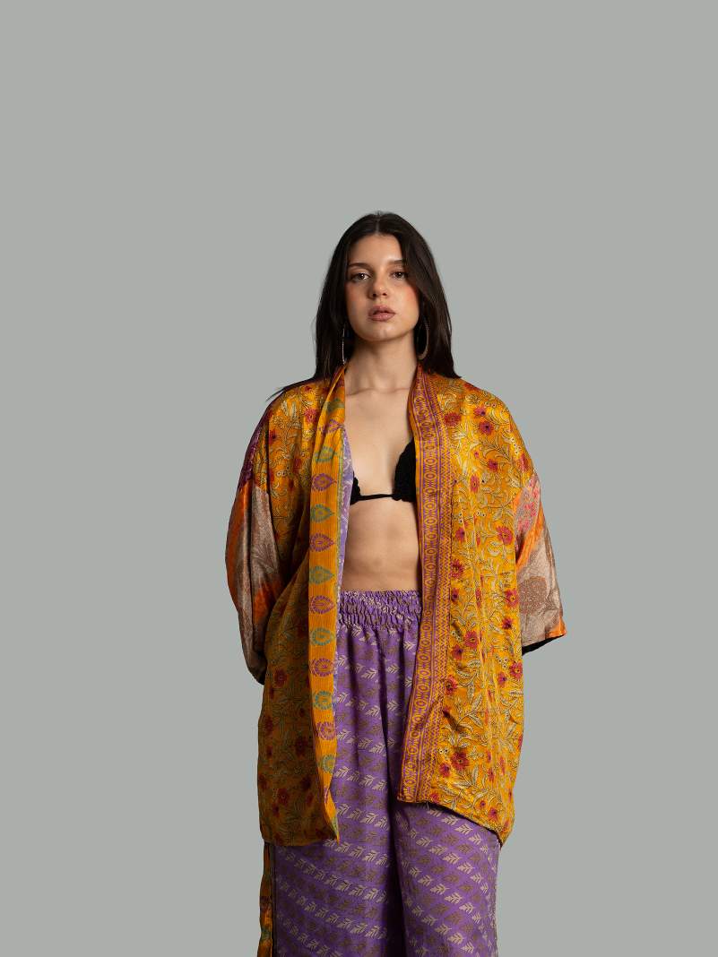 Kimono Corto Patchwork Reversibile 48