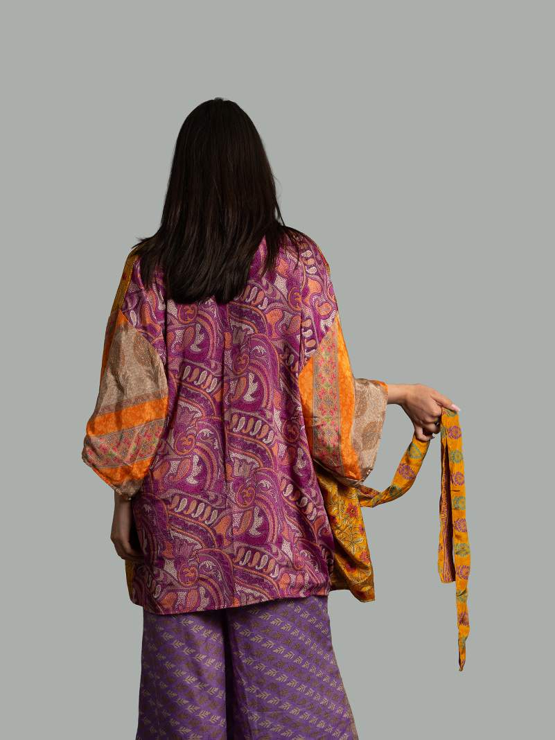 Kimono Corto Patchwork Reversibile 48