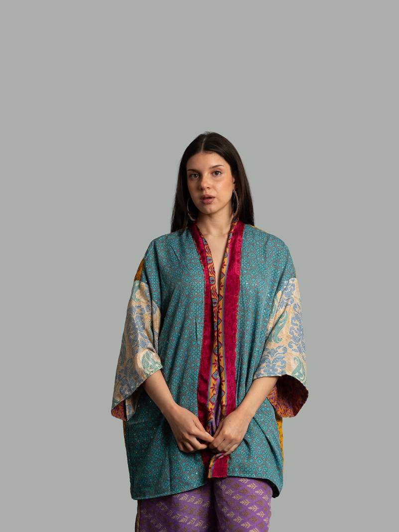 Kimono Corto Patchwork Reversibile 49