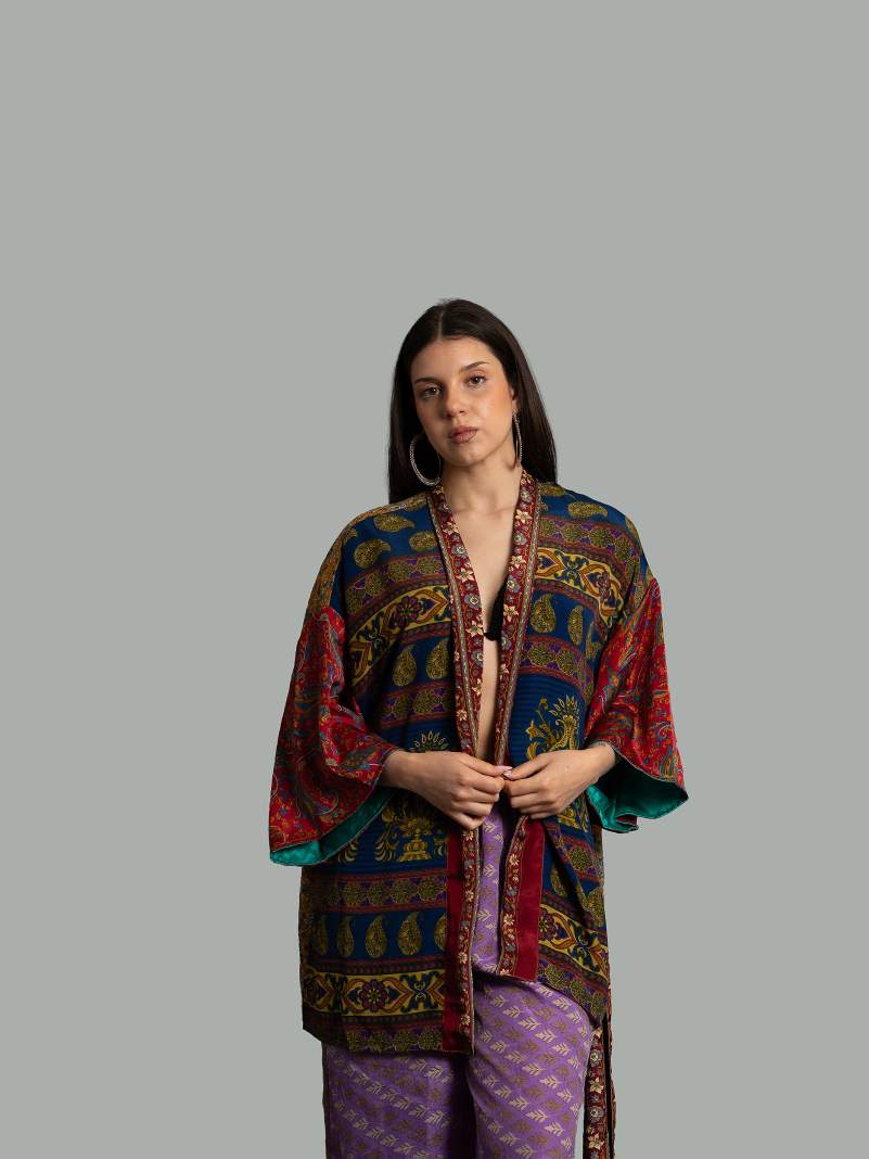 Kimono Corto Patchwork Reversibile 50