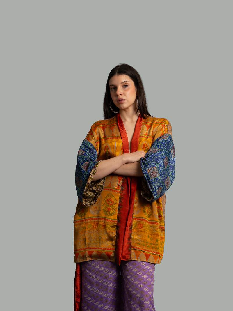 Kimono Corto Patchwork Reversibile 51