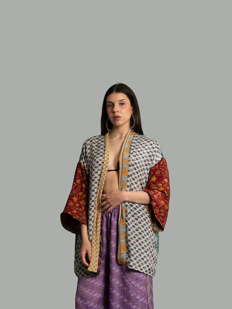 Kimono Corto Patchwork Reversibile 52