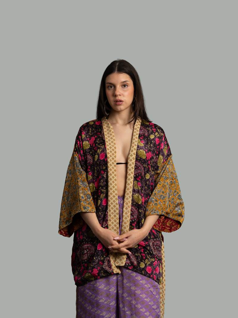 Kimono Corto Patchwork Reversibile 52