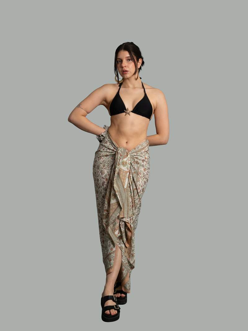 Pareo bianco - Sari vintage