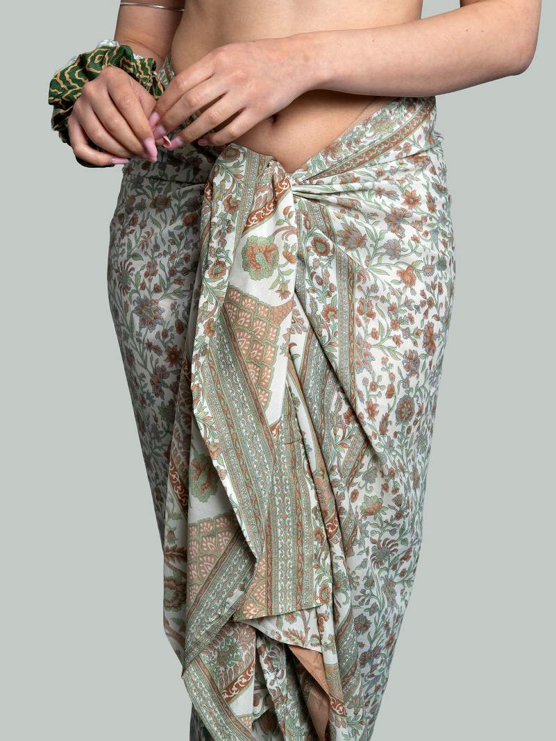 Pareo bianco - Sari vintage