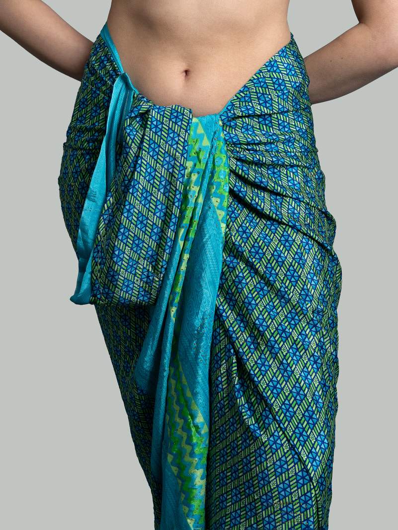 Pareo azzurro - Sari vintage