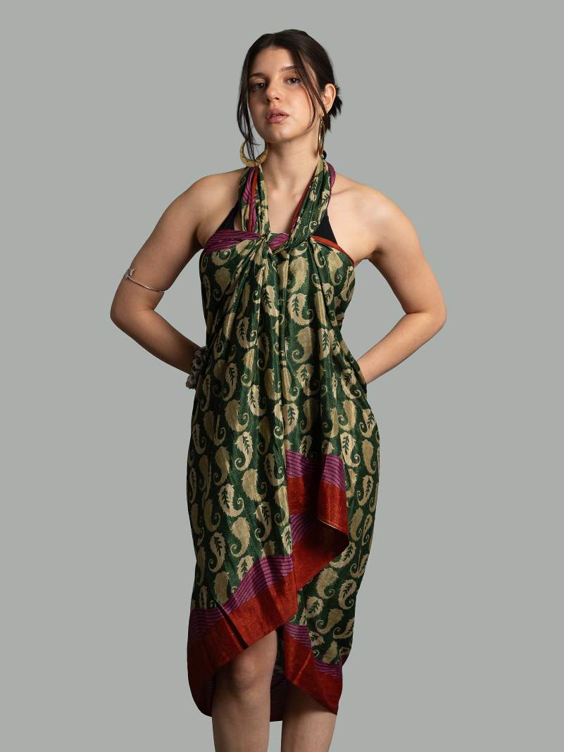 Pareo verde - Sari vintage