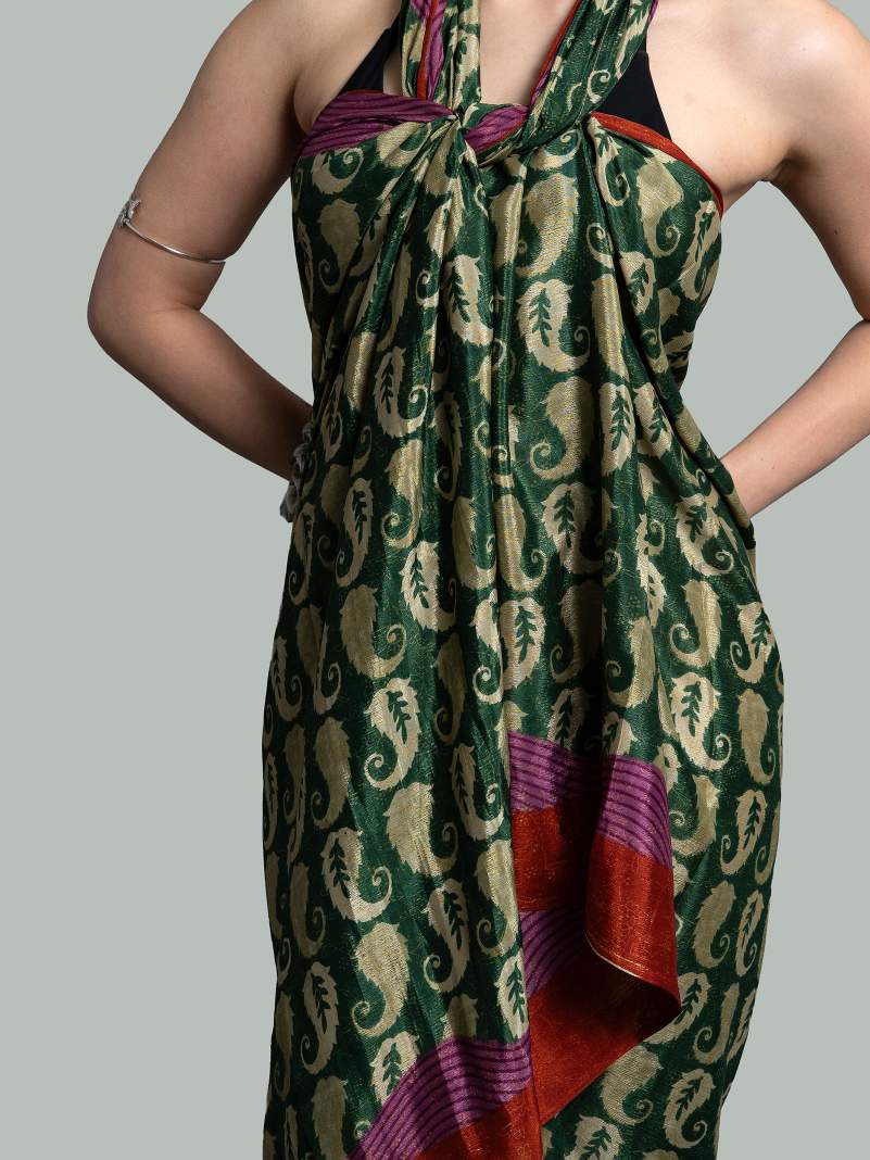 Pareo verde - Sari vintage